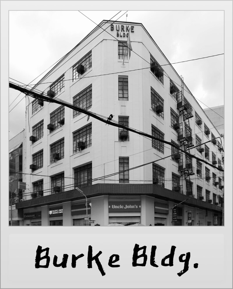 Burke building facade - Polaroid