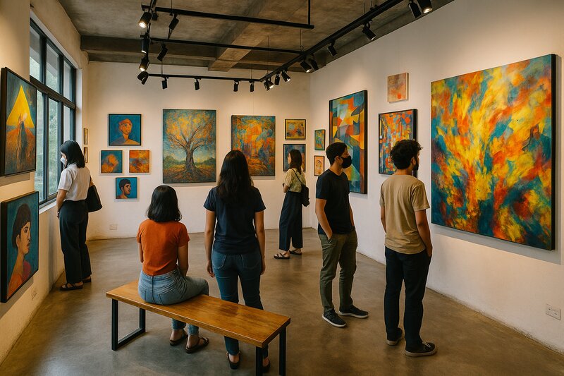 Creative workspace and art gallery integration