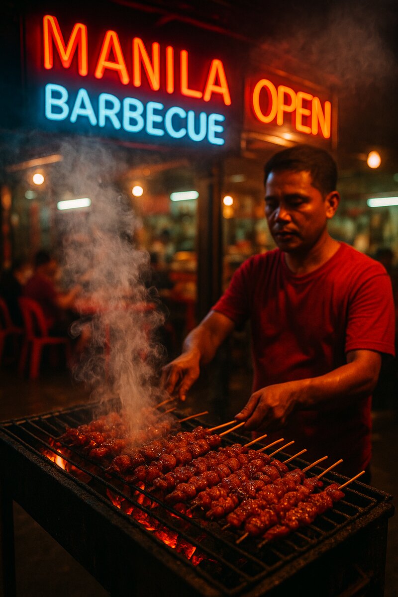 Grilled meat skewers with charred exterior and savory glaze