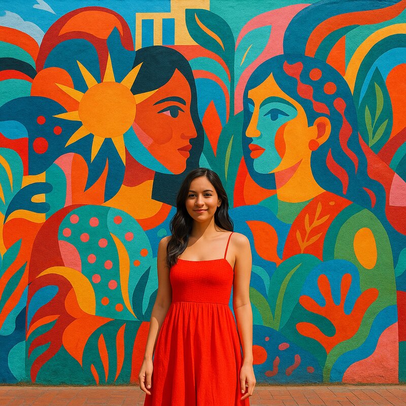 Vibrant street art mural in Manila