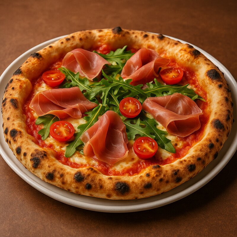 Thick, hearty deep-dish style pizza with crispy bottom edges