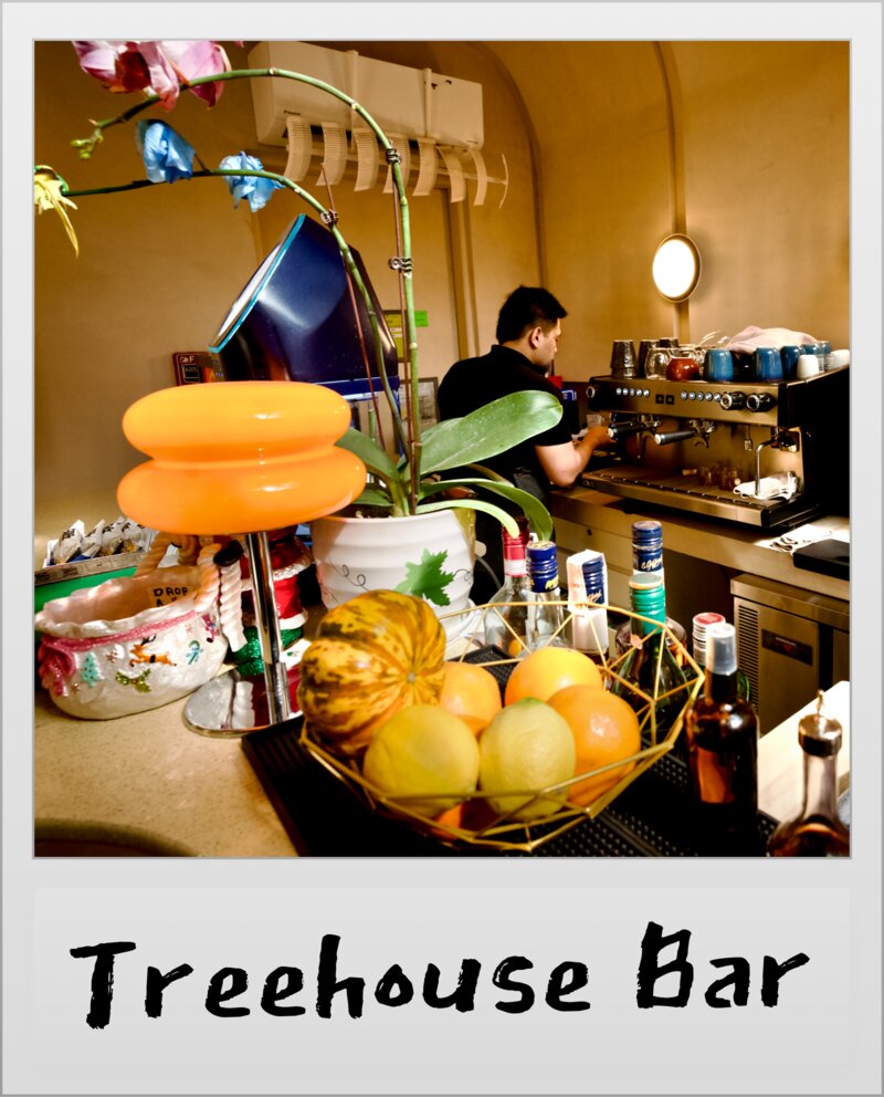 Treehouse bar interior - Polaroid