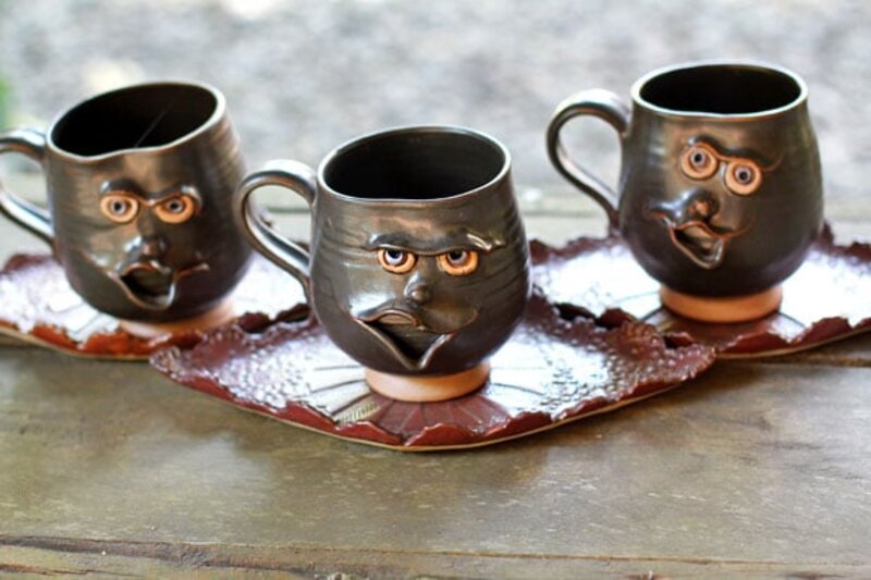 Ugu's pottery shop displaying handcrafted ceramic vessels, vases, and decorative pieces